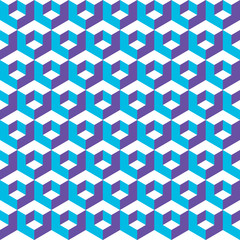 Seamless abstract vector geometric isometric cube pattern background
