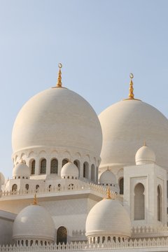Deails of Sheikh Zayed mosque in Abu-Dhabi, United Arab Emirates