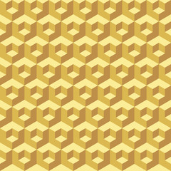 Seamless abstract golden geometric facet surface pattern