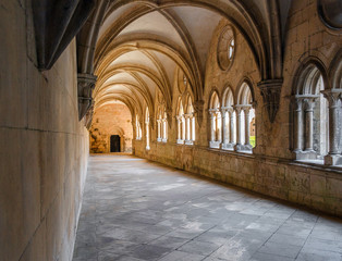 View of the suite of Alcobaca Monastery (Mosteiro de Santa Maria de Alcobaca) - Portugal