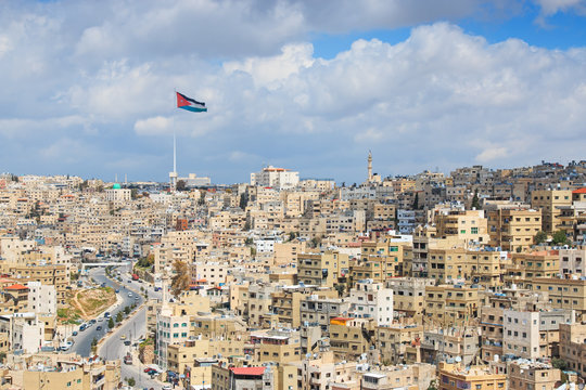 Panoramic view of Amman from one of the hills sorrounding the city