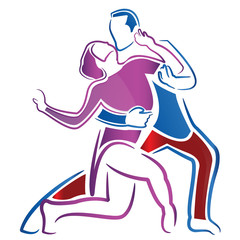 Vector illustration dance people
