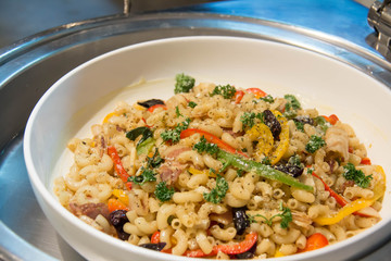 macaroni in dish  italian pasta