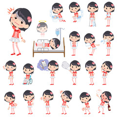 Pop idol in red costume sickness