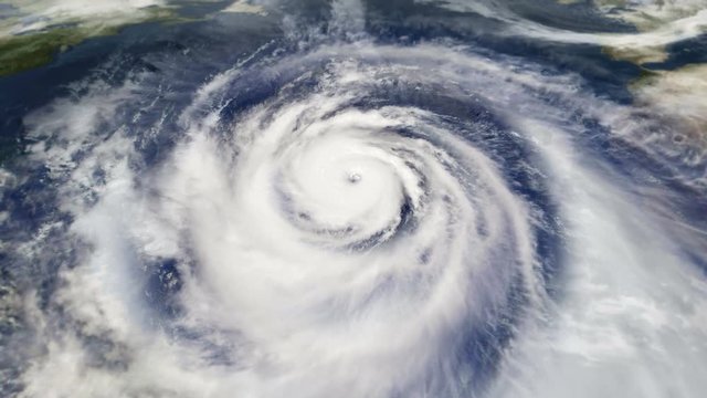 Hurricane Weather Satellite Aerial View