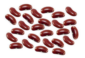 Red bean isolated on white background