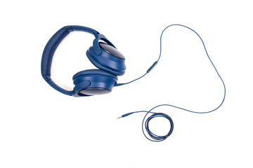 Blue Headphone with Cable