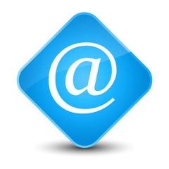 Obraz premium Email address icon elegant cyan blue diamond button