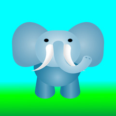 Greeting Beautiful card with Elephant.