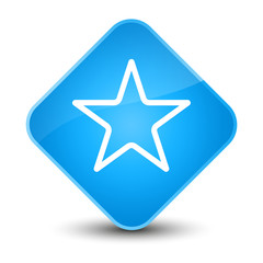 Obraz premium Star icon elegant cyan blue diamond button