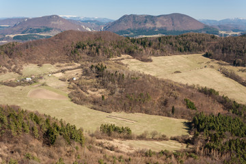 Fototapeta na wymiar aerial view of Manin mountain range in Slovakia