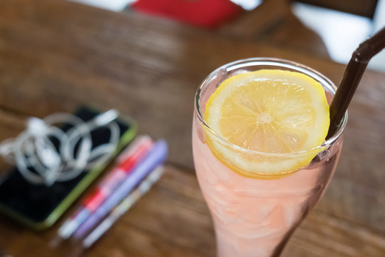icy fruit juice with lemon