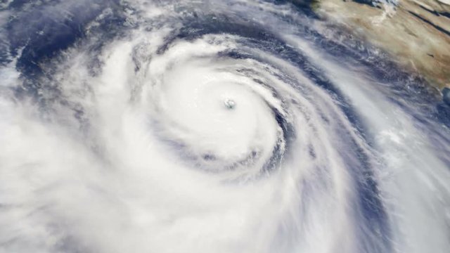 Hurricane Weather Satellite Aerial View