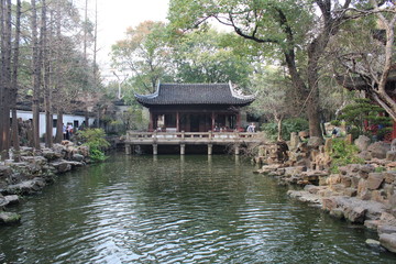 Naklejka premium Traditional Chinese Architecture in Gardens in China Asia