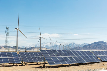 clean energy on snow area plateau