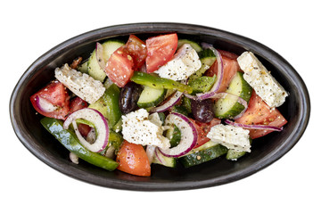 Greek Salad Top View Isolated