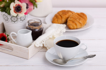 coffee and croissant