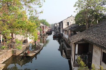 Fototapeta na wymiar Zhouzhuang Chinese Ancient Water Town China Asia