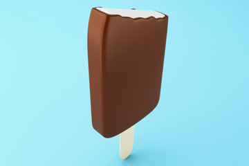 3d chocolate popsicle filled with cream