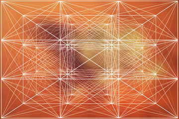 Fototapeta premium Abstract scientific blurred background with grid structure