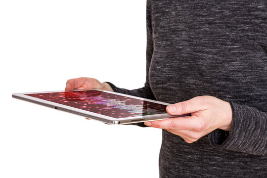 Woman with tablet pc