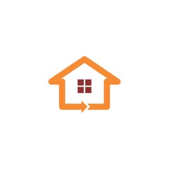 abstract ICON HOUSE WITH ARROW