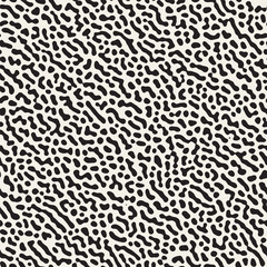 Vector Seamless Grunge Pattern. Black and White Organic Shapes. Messy Spots Texture.