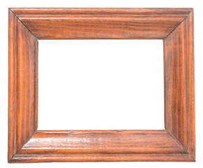 wooden frame on a white background