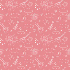 pattern with fireworks