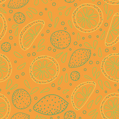 pattern with sliced citrus