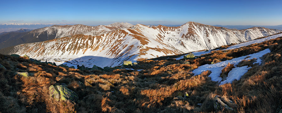 Fototapeta Panorama of mountain in Slovakia, Low Tatras