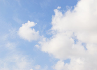 White clouds on a blue sky