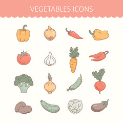 Icons of vegetables.