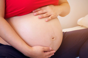 Fototapeta na wymiar Pregnant Woman Belly