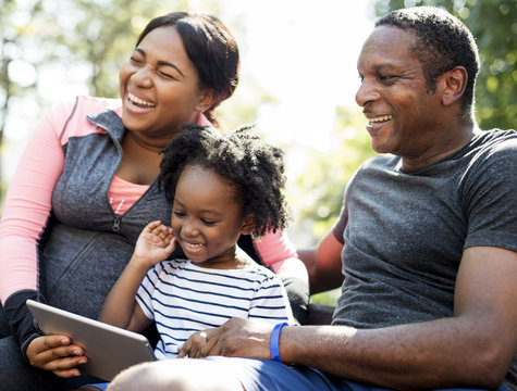 African Descent Family House Home Resting Living