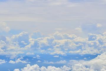 Naklejka na ściany i meble White cloud in blue sky , background