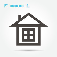 icon house thin line vector illustration sign symbol thin line modern minimalistic flat design vector on white background