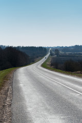 Road in nice spring day.