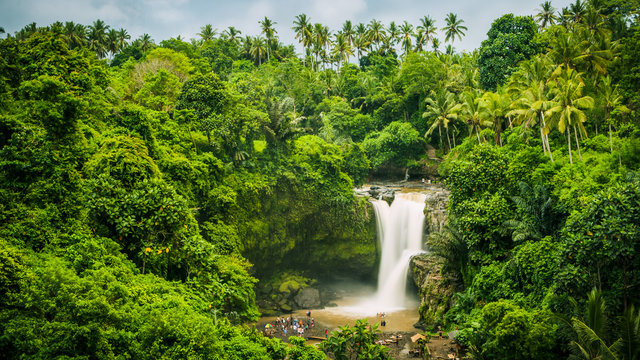 Fototapeta Amazing Tegenungan Waterfall near Ubud in Bali, Indonesia