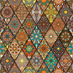 Seamless pattern. Vintage decorative elements. Hand drawn background. Islam, Arabic, Indian, ottoman motifs. Perfect for printing on fabric or paper.