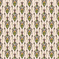 Naklejka premium Tribal vintage ethnic seamless pattern. Aztec, mexican, navajo, african motif.