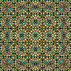 Ornate floral seamless texture, endless pattern with vintage mandala elements.