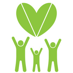 Obraz premium Eco family and heart