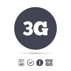 3G sign. Mobile telecommunications technology.