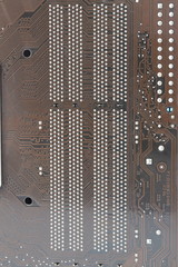 Computer circuit board brown pattern on a white background