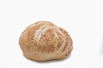 Fresh baked bun with sesame seeds