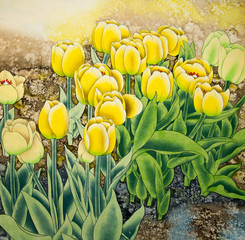 Chinese traditional painting of flowers - 144036628