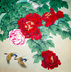 Plakaty  Chińskie tradycyjne malowanie ptaków