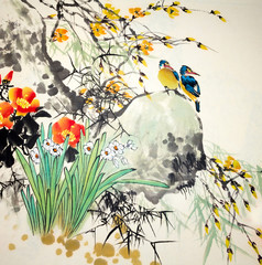 Obrazy  Chińskie tradycyjne malowanie ptaków