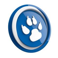 ikona plastikowa 3D niebieskie koło i pierścień © vempireart